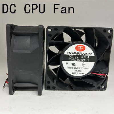 AWG26 Lead Wire DC CPU Fan 80x80x25mm CPU Cooling Fan Untuk Aplikasi Industri